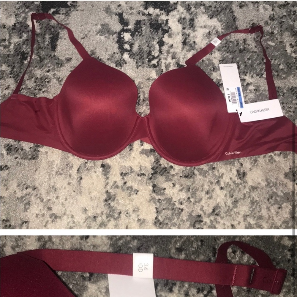 NWT Calvin Klein Perfectly Fit maroon/burgundy bra